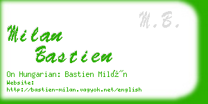 milan bastien business card